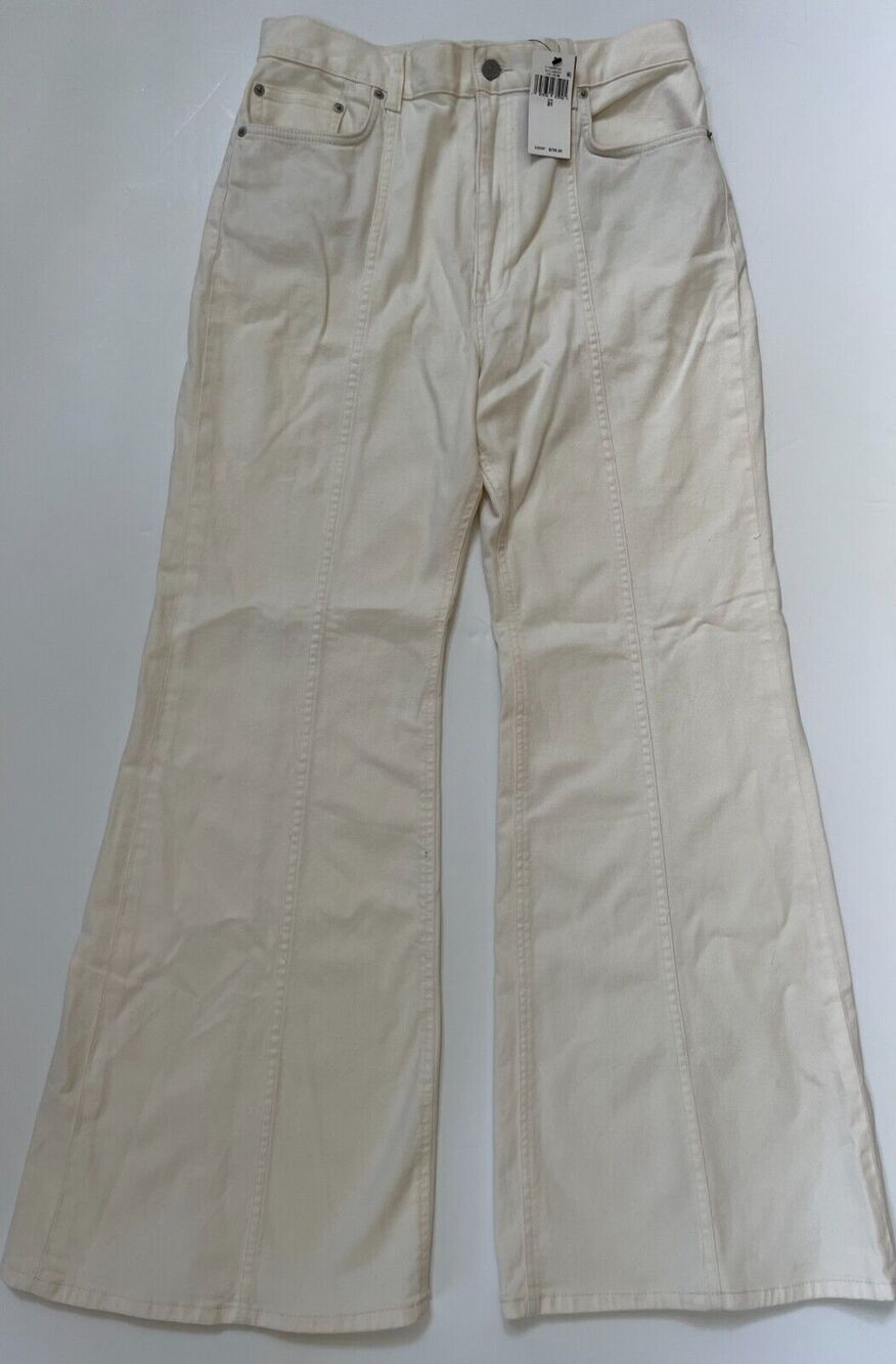 Polo Ralph Lauren Women’s Stretch Twill Flare Jeans Chic Cream Size 31 NWT $298